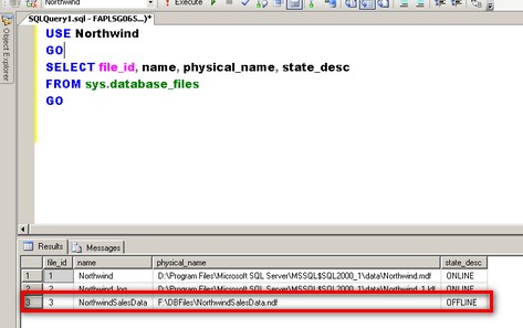 select database files