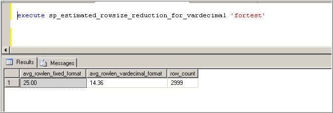 vardecimal fortest