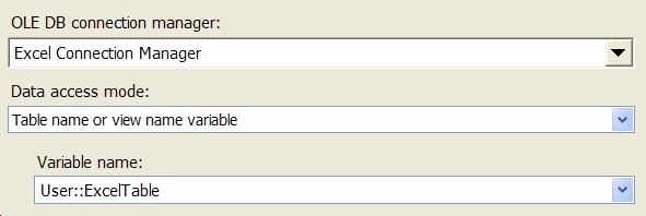 Retrieve Excel Schema Using SQL Integration Services SSIS