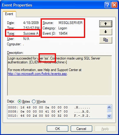 Event - SQL Server Login Success