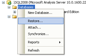 How to restore a SSAS Database