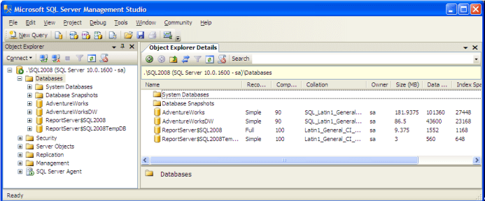 sql server management studios