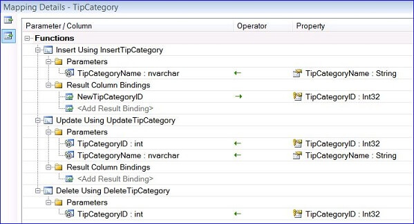 Click on the Select [Operation] Function and fill in the Mapping Details 