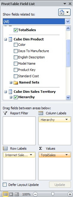 Pivot Table Options