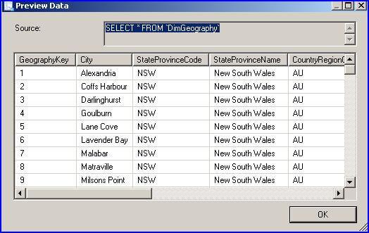 mport wizard preview