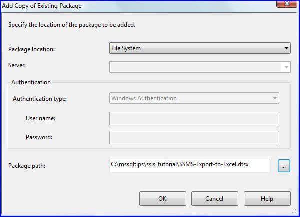 dd existing package