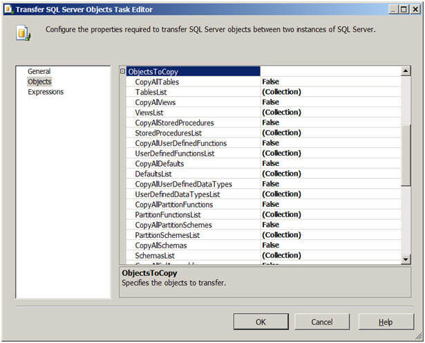 Transfer Database Task and Transfer SQL Server Objects Task in SSIS