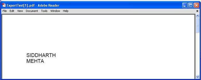 export this report to a PDF format