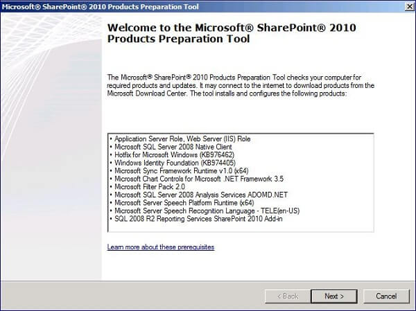this step will automatically install anything that you need from the list of required products and updates