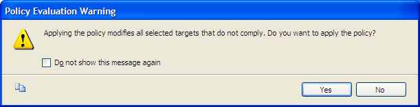  a Policy Evaluation Warning