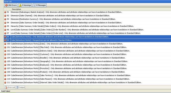 errors provide a hint that you are using features that are not available in your target environment