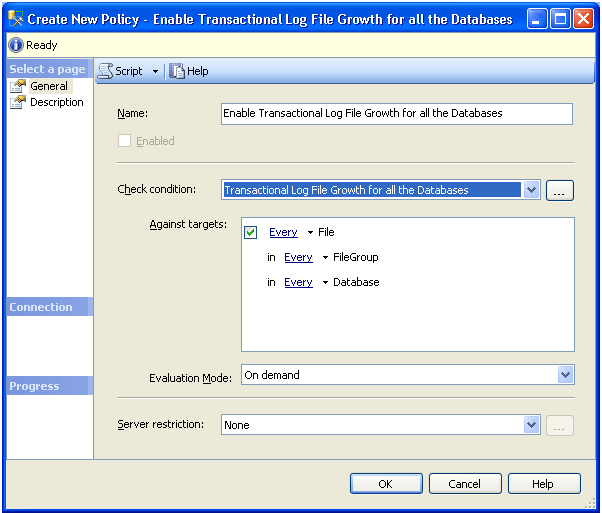  by default "Every Database" option under 