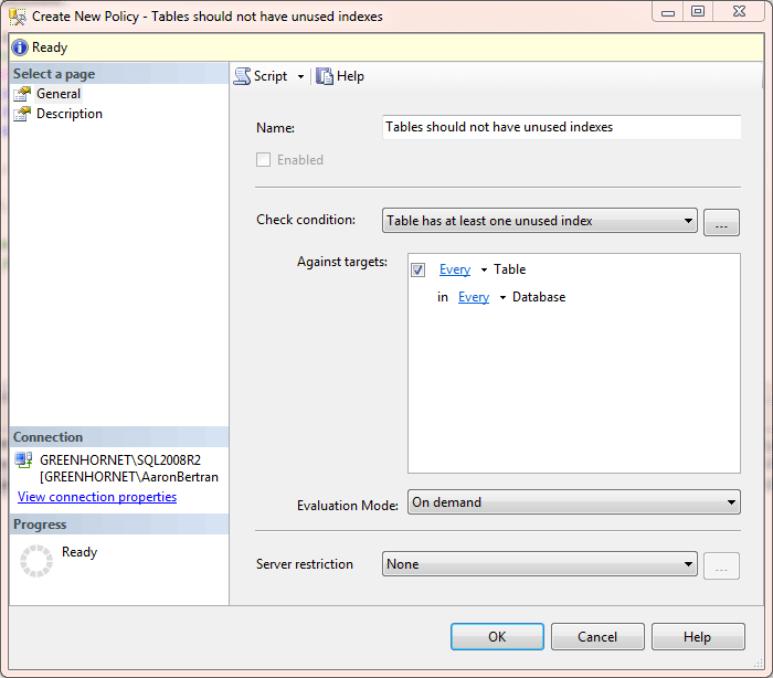  now you can leave the Evaluation Mode to "On Demand" and click OK