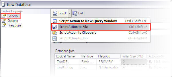 Get script for every action in SQL Server Management Studio