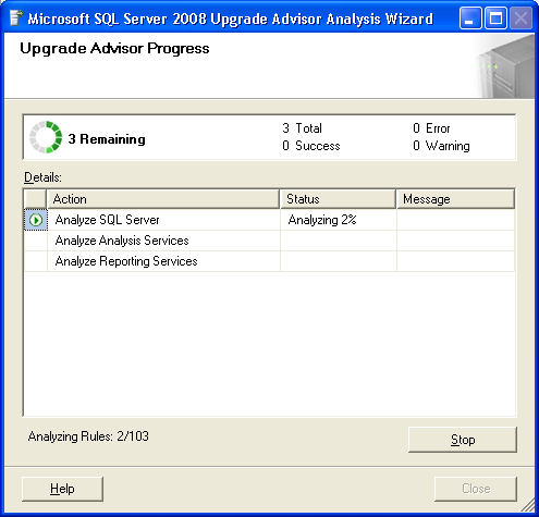  upgrade advisor runs predefined rules which will help to identify potential issues that can affect your environment once you upgrade your server from a lower version of SQL Server to SQL Server 2008