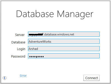 make sure the log on information is correct