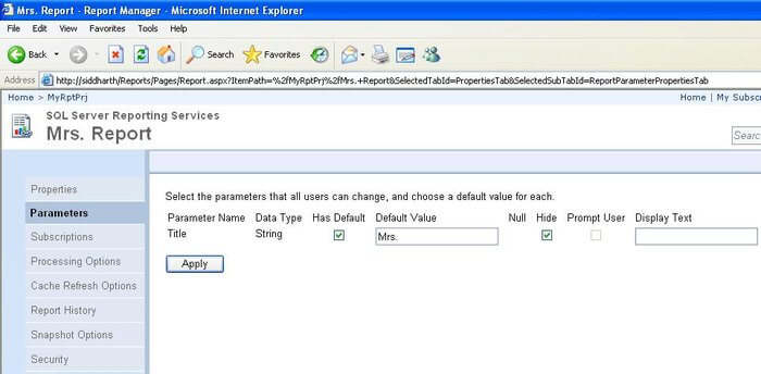 select create linked report from the context-specific menu