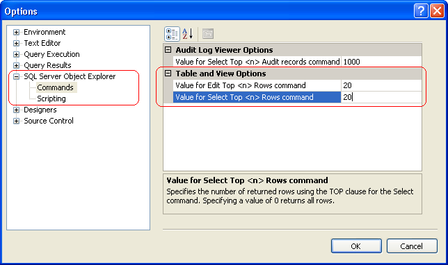 expand sql server object explorer