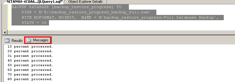 using t-sql to monitor your backup/restore progress