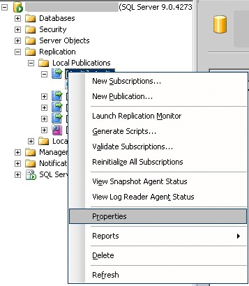 the snapshot agent job in sql server