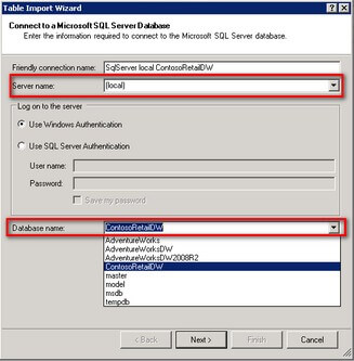 connect to a sql server database