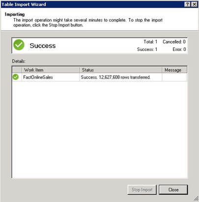 powerpivot has imported all the rows