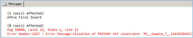 passing the error message instead of the error number