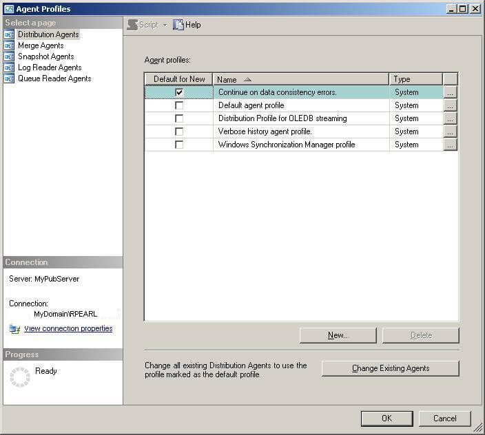 make sure the distribution agents page is selected