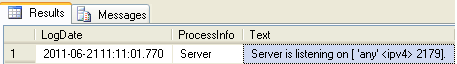 sql server error log port number