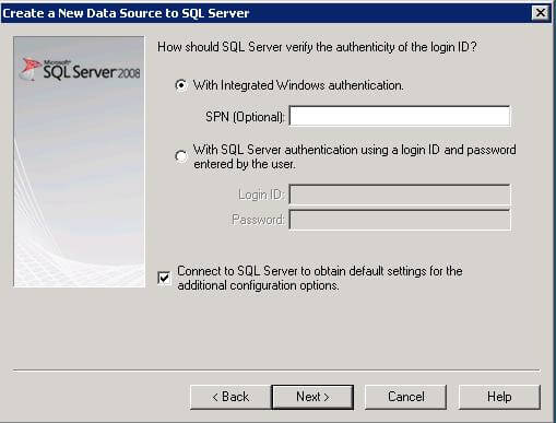 create new data source sql server