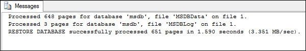 msdb restored