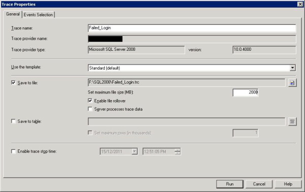 Setting up Profiler Trace