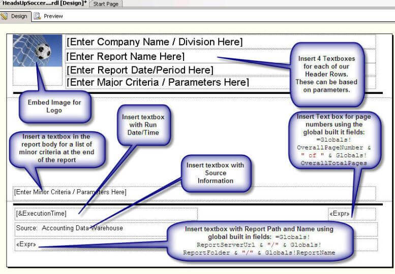 Report Properties
