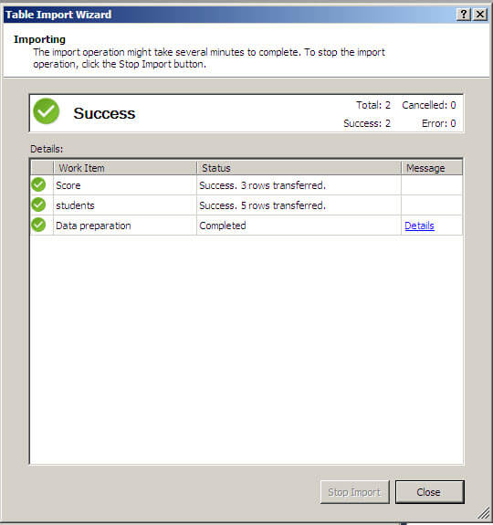 Importing data