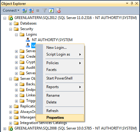 Recover access to a SQL Server instance