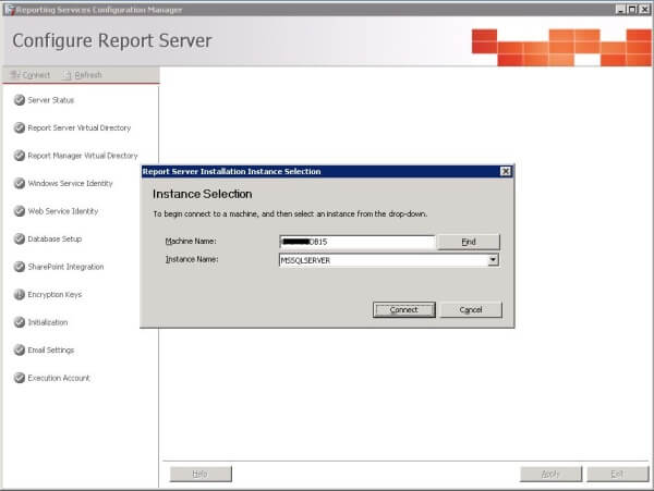 Reporting Services Configuration Manager