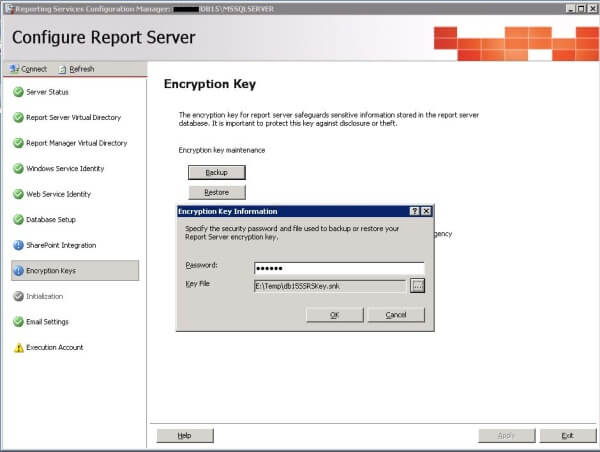 Reporting Services Configuration Manager