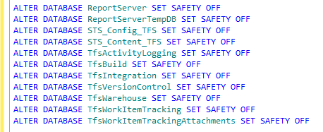 sql server database mirror set safety off