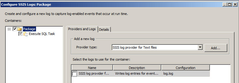 log ssis