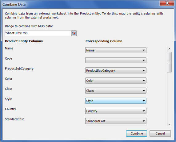 Combine data from multiple Excel worksheets