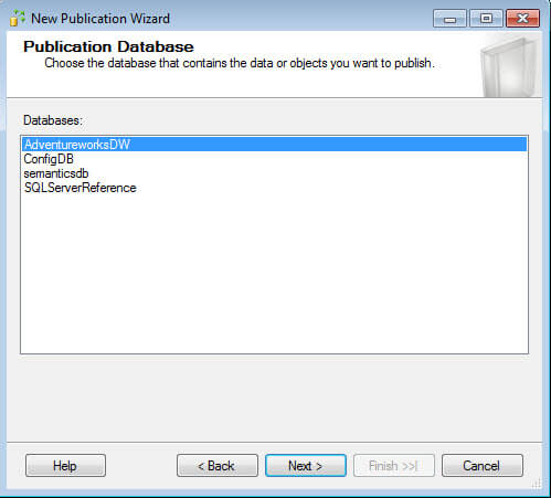 New Publication Wizard