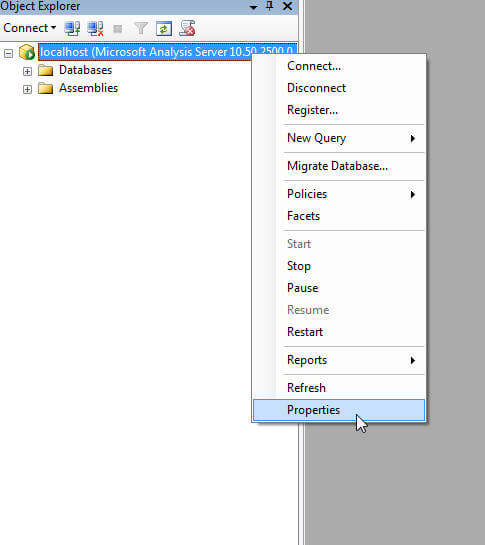 SSMS Properties