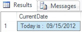 Use the ConCat() function in SQL Server 2012 with characters and dates