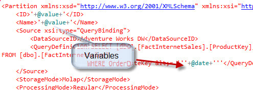 Dynamic XMLA code