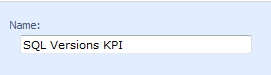 create a list called SQL Versions KPI