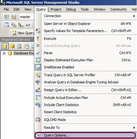 Query Menu