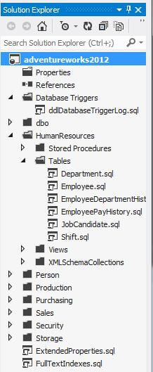 SSDT Solution Explorer
