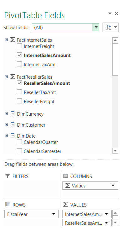 if we analyze model in the Excel PivotTable we will notice those measures appearing 