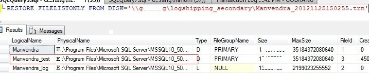 Restore filelistonly to verify newly created file is added in backup or not