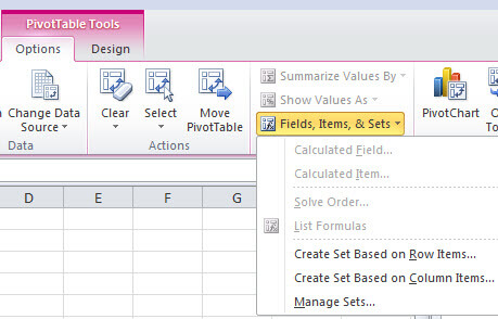 Add SSAS Named Sets in Excel